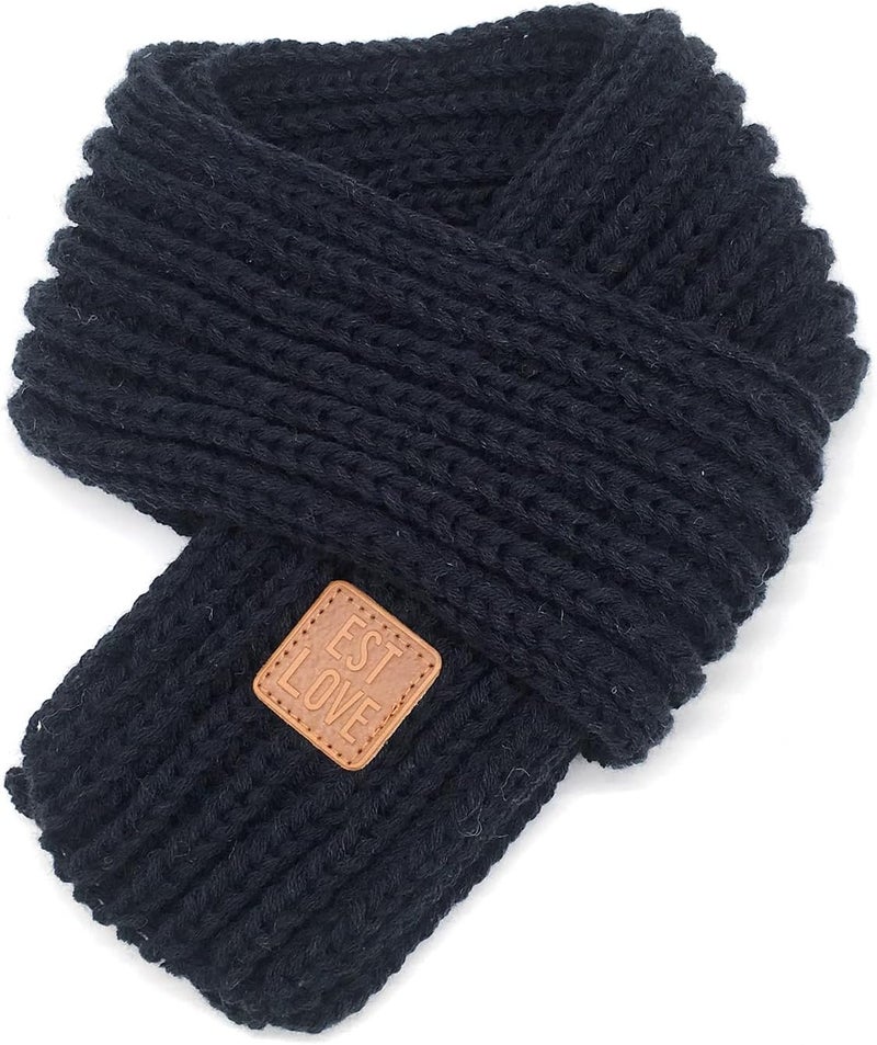 BEARUN Kids Knit Scarf Winter Fashion Solid Color Toddler Baby Scarves Wrap Neck Warmer - Image 3